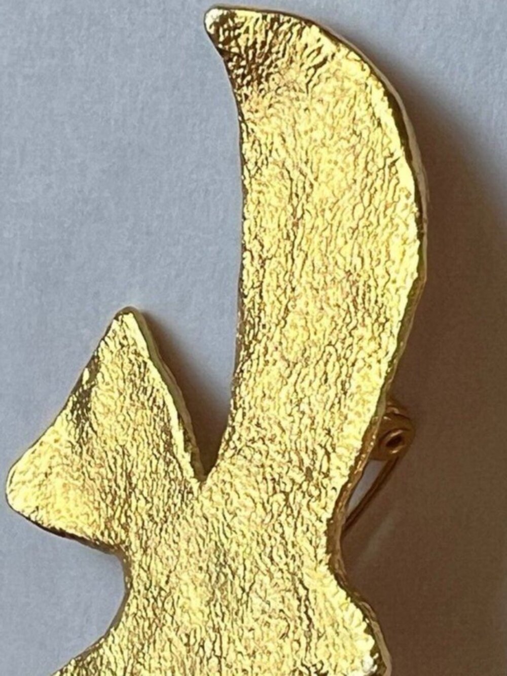 Vintage Brooch Cecile Jeanne Paris Jewelry Gold Pin Dove Art 24K Statement Bird - Picture 12 of 14
